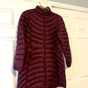 Burgundy LL Bean Ladies Ultralight Down Coat